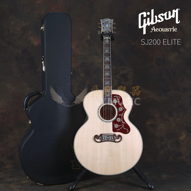 吉普森gibson sj200 elite限量30只电箱吉他