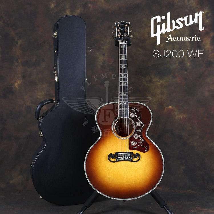 吉普森gibson sj200 wf汪峰限量版 全单电箱吉他